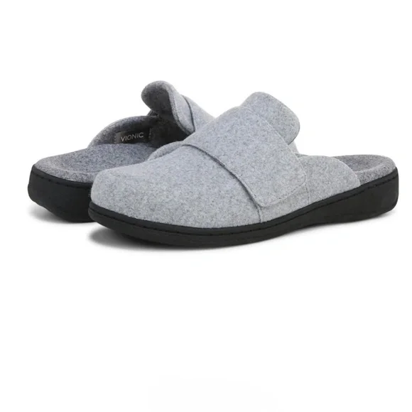 Vionic Gemma II Mule Slippers in Light Grey Flannel NWOT Size 7 - Picture 6 of 11
